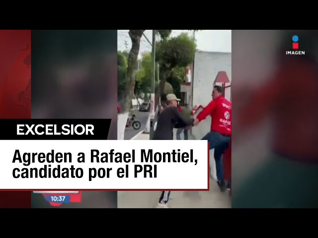 ⁣Agreden a Rafael Montiel, candidato a diputación local por el PRI en Cuajimalpa
