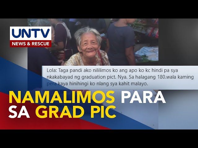 ⁣Lola na namalimos ng pera para sa grad pic ng apo, nagpaantig sa maraming netizen