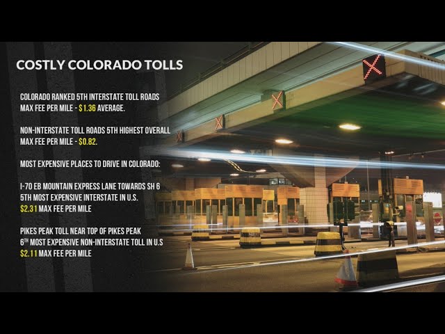⁣Colorado tolls ranked among the most expensive in US