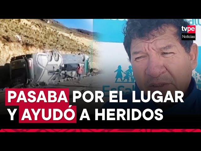 ⁣Ayacucho: un médico de EsSalud brindó atención a víctimas de accidente