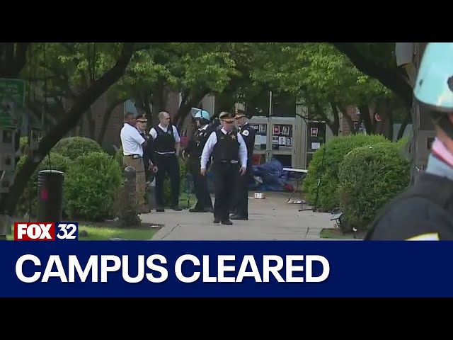 ⁣Police clear DePaul University protest encampment