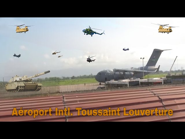 Avyon US Air Force kontinye ateri sou pis ayopò entènasyonal Toussaint Louverture a, jedi 16 Me 2024