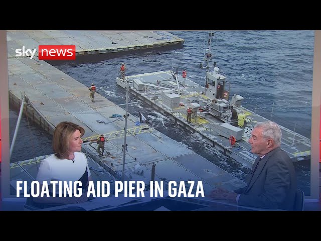 ⁣Temporary pier to deliver aid to Gaza has arrived, US officials confirm