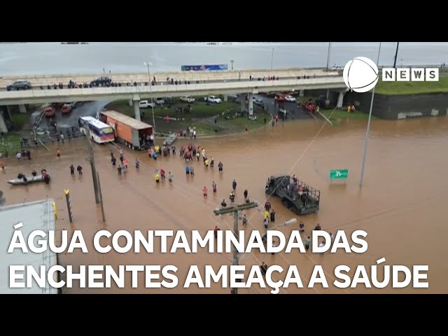 ⁣Contato com água contaminada decorrente das enchentes no RS pode trazer riscos à saúde