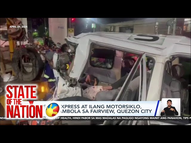 ⁣State of the Nation LOOK!: Karambola ng Bus, UV Express at ilang motorsiklo