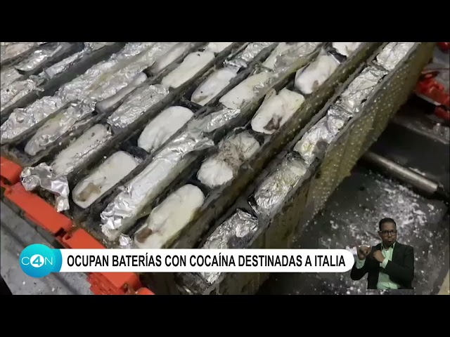 ⁣Ocupan baterías con cocaína destinada a Italia