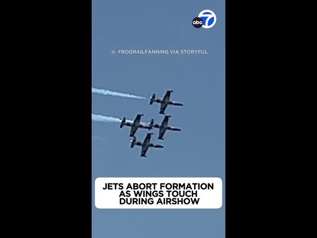 ⁣Jets abort formation as wings touch during Fort Lauderdale airshow