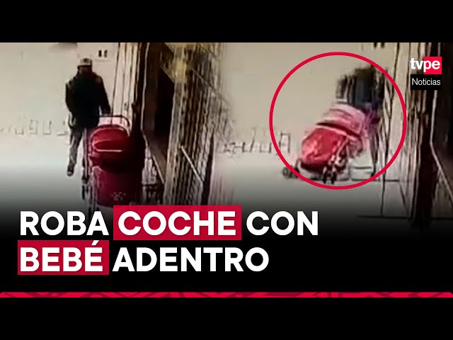 ⁣Arequipa: sujeto roba coche con bebé adentro y lo abandona en la calle