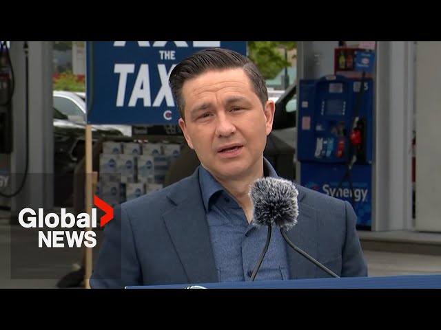 ⁣Gas tax getaway? Poilievre pushes Trudeau to give Canadians "summer break" from fuel taxes