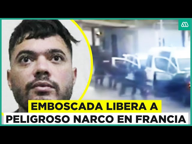⁣Emboscada libera a peligroso narco en Francia: Atacaron mientras era trasladado a tribunales