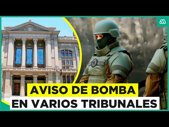 ⁣Avisos de bomba simultáneos en tribunales: Carabineros realiza operativo