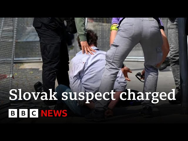 ⁣Slovak PM Robert Fico shooting suspect charged with attempted murder | BBC News