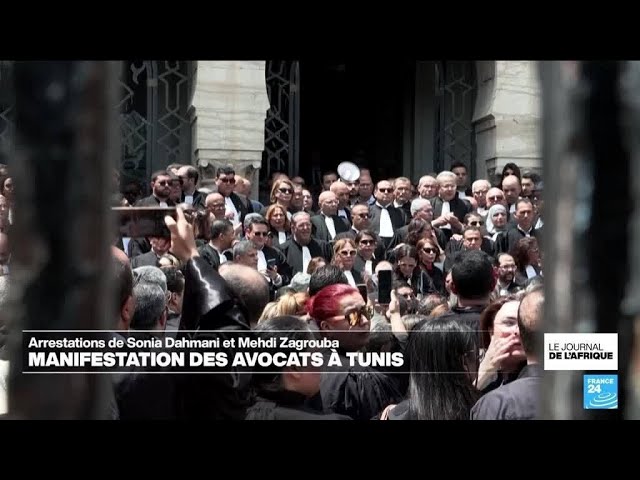 Arrestations de Sonia Dahmani et Mehdi Zagrouba : manifestations des avocats à Tunis • FRANCE 24