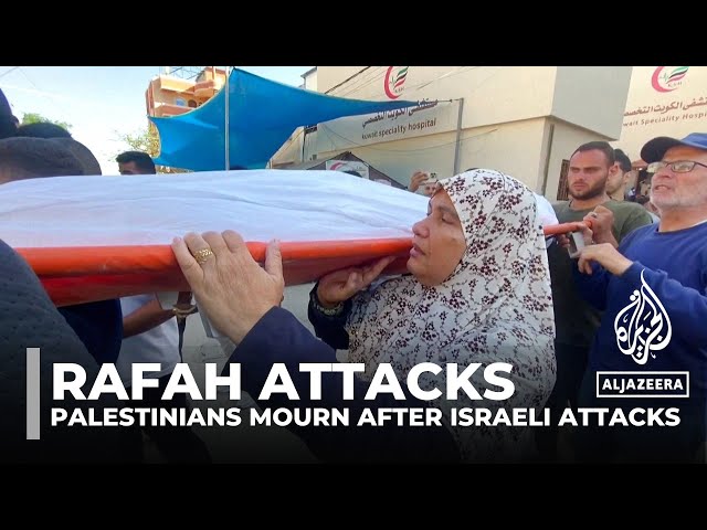 ⁣War on Gaza: Palestinians mourn loved ones killed in Israeli attacks on Rafah