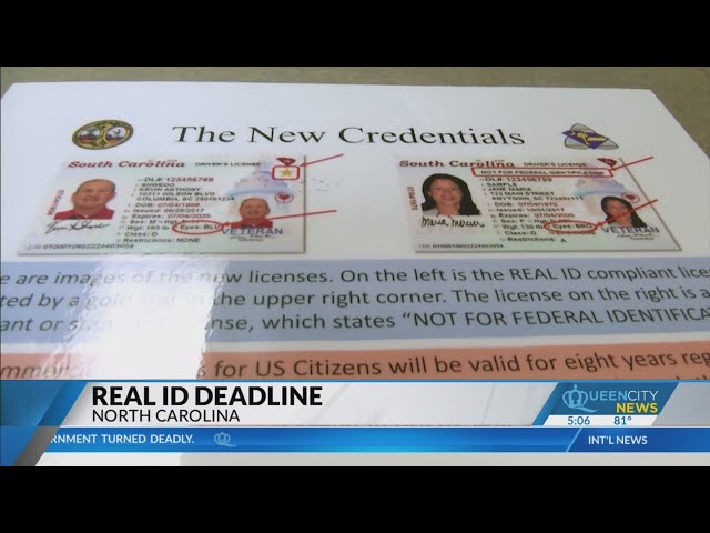⁣North Carolina Real ID deadline a year away