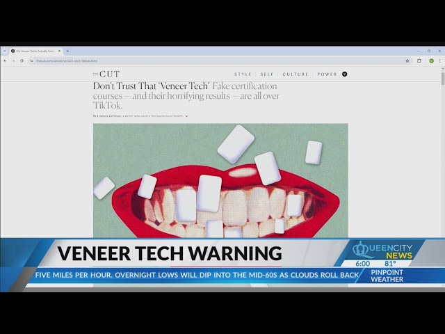 ⁣American Dental Association warns of dangerous and illegal 'veneer techs'
