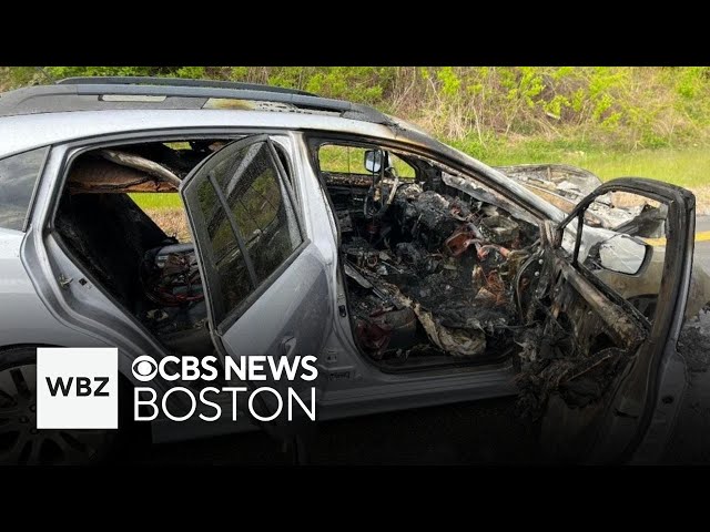 ⁣New Hampshire woman lucky to be alive after escaping car fire