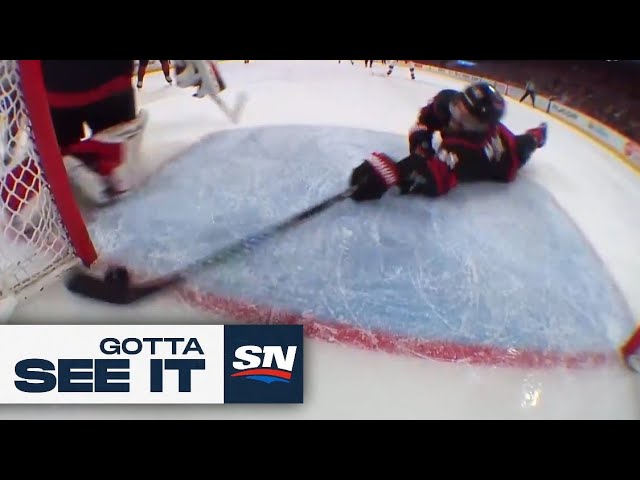 ⁣GOTTA SEE IT: Jordan Martinook Saves Goal With Unreal Diving Effort