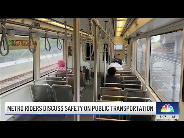 ⁣Metro riders discuss safety on Los Angeles public transportation