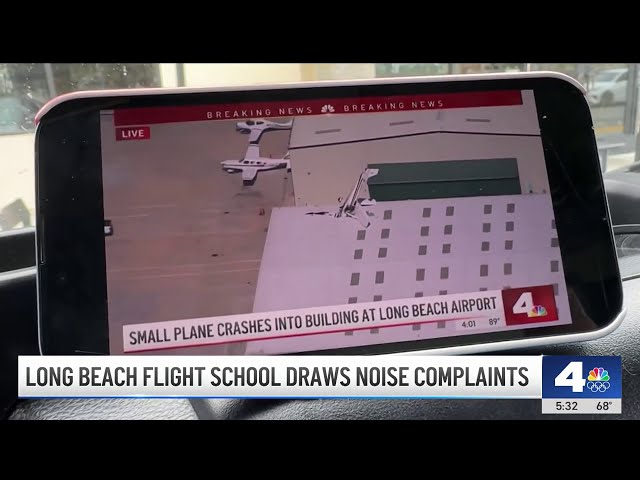 ⁣Neighbors complain about noise from Long Beach flight school