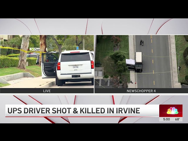 ⁣UPS driver shot and killed in work truck in Irvine