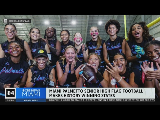 ⁣Miami Palmetto Senior High flag football team makes history by winning state championship