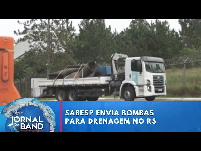 ⁣Sabesp envia bombas para drenagem ao Rio Grande do Sul | Jornal a Band