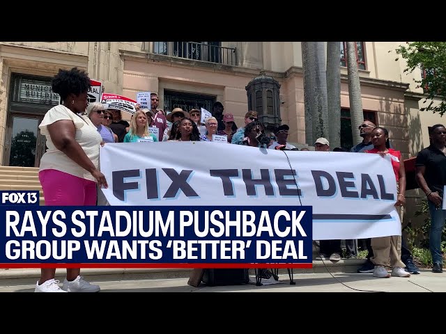⁣Protesters want to see different Rays stadium deal