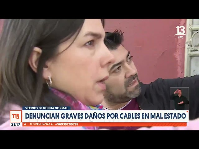 ⁣Denuncian graves daños por cables en mal estado en Quinta Normal