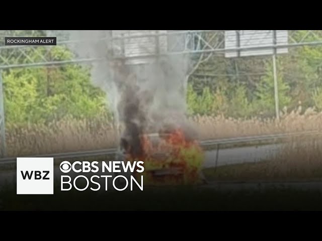 Driver escapes burning car after brakes fail in New Hampshire