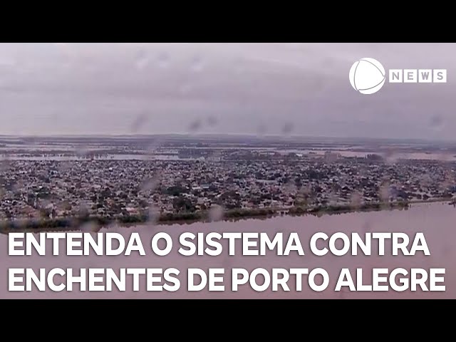 ⁣Falha no sistema contra enchentes prejudica Porto Alegre