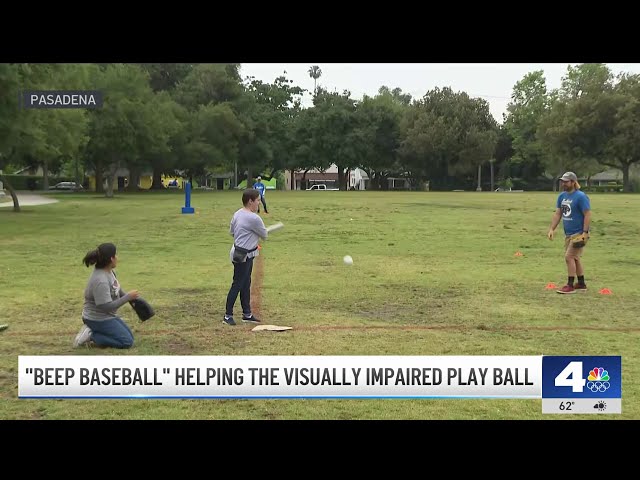 ⁣'Beep baseball' helps visually impaired athletes play America's favorite past time