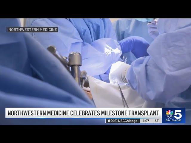 ⁣Northwestern Medicine celebrates milestone organ transplant