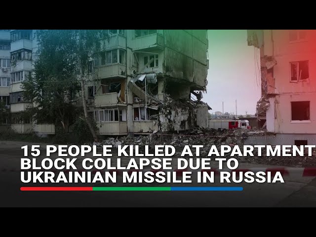 ⁣15 people killed at apartment block collapse due to Ukrainian missile in Russia