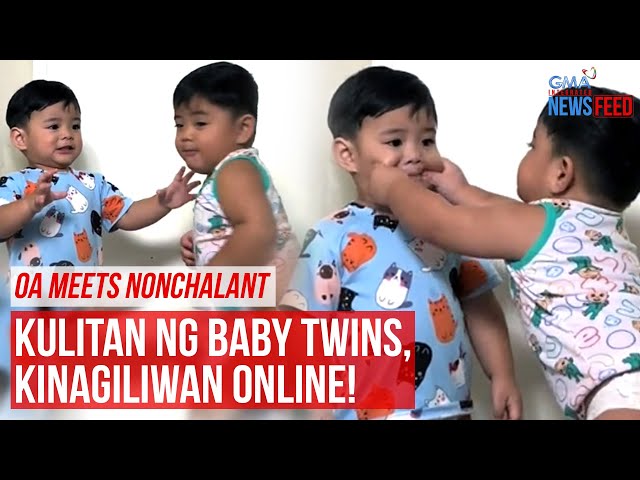 ⁣OA meets nonchalant – Kulitan ng baby twins, kinagiliwan online! | GMA Integrated Newsfeed