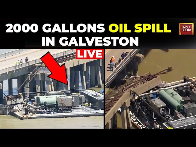 ⁣Galveston Pelican Island Bridge Collapse: Barge Crashes Into Bridge In Texas | India Today News