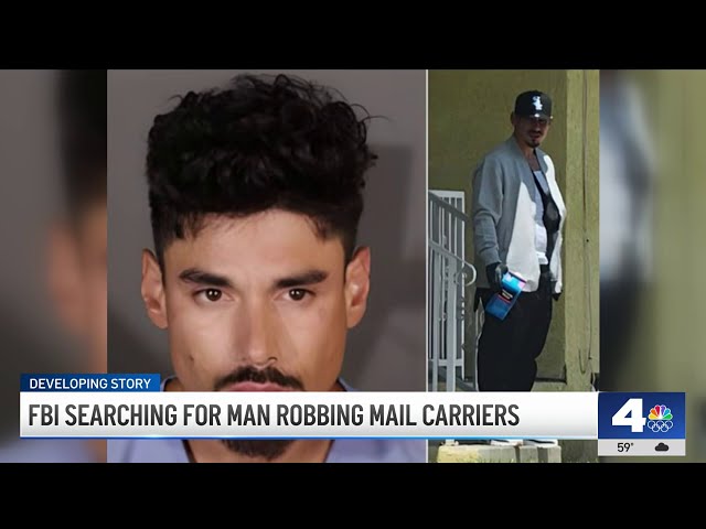 ⁣FBI searches for man robbing mail carriers in Baldwin Park