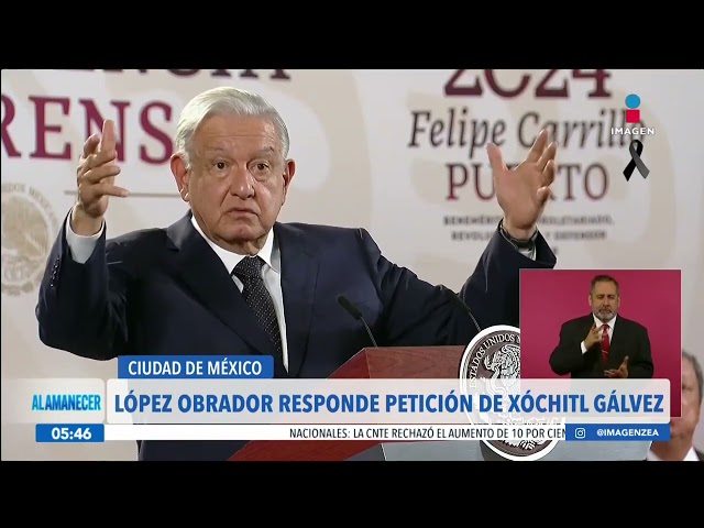 ⁣López Obrador responde a petición de Xóchitl Gálvez