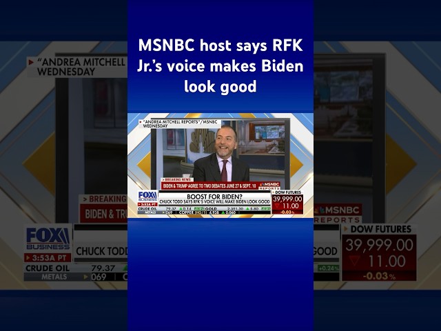 ⁣Chuck Todd says RFK Jr.’s voice ailment would make Biden look good on debate stage #shorts