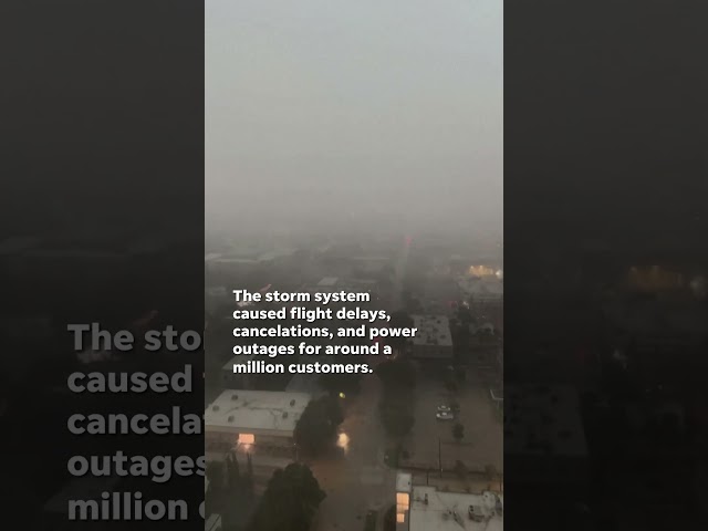 ⁣Watch: Severe storm system lashes Texas #Shorts