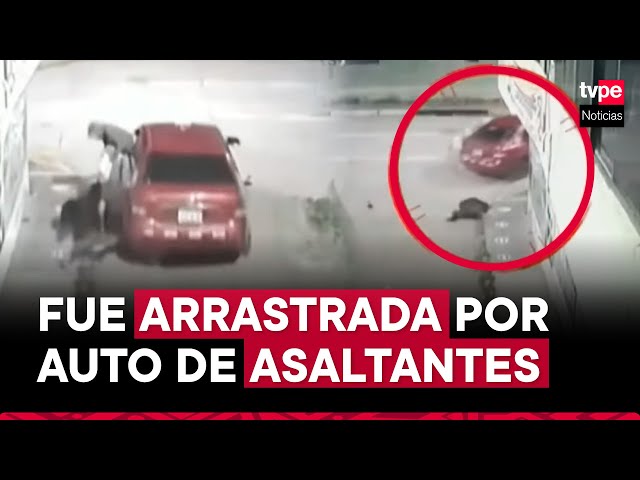 ⁣Huancayo: mujer intenta evitar robo y es arrastrada por vehículo de asaltantes
