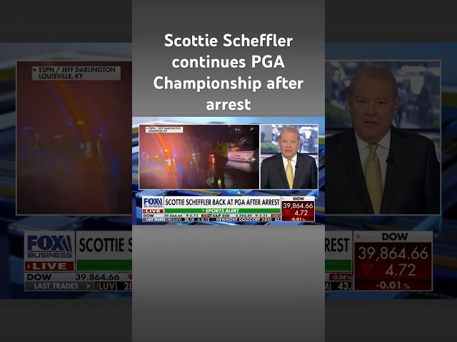 ⁣Pro golfer Scottie Scheffler arrest video, mugshot released after arrest before tournament #shorts
