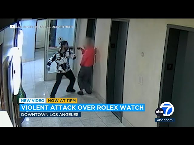 ⁣Violent attack over Rolex watch in DTLA caught on video, LAPD seeks other victims