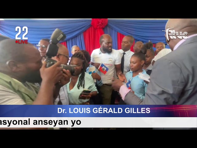 ⁣Konseye Prezidansyèl la Doktè Louis Gerald Gilles vizite aprè midi 17 me 2024 la lise Nasyonal PV