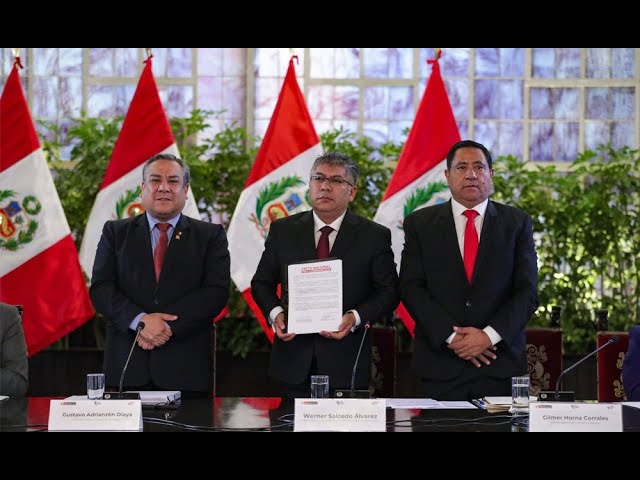 ⁣Gobierno y Asamblea Nacional de Gobiernos Regionales firman Pacto Nacional por la Gobernabilidad