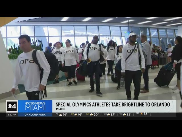 Special Olympics athletes take Brightline to Orlando for summer games