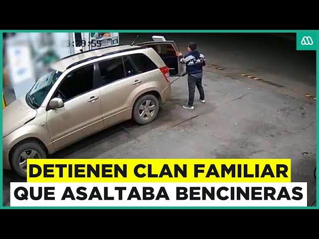 ⁣PDI desbarata a clan familiar que asaltaba bencineras en la zona norte de Santiago