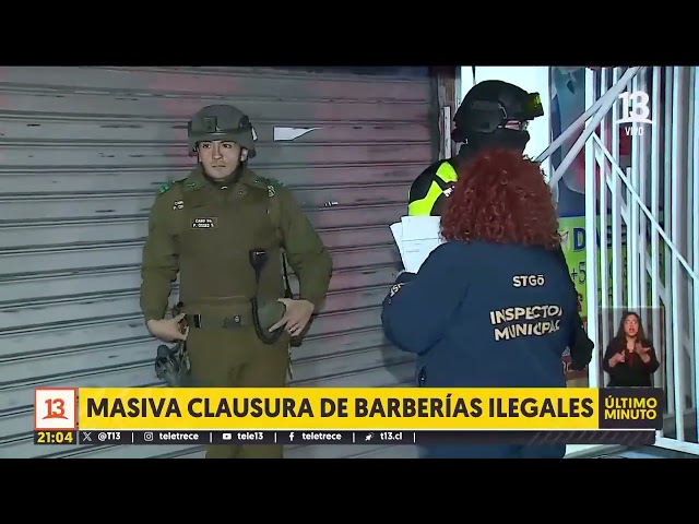 Masiva clausura de barberías ilegales en la capital