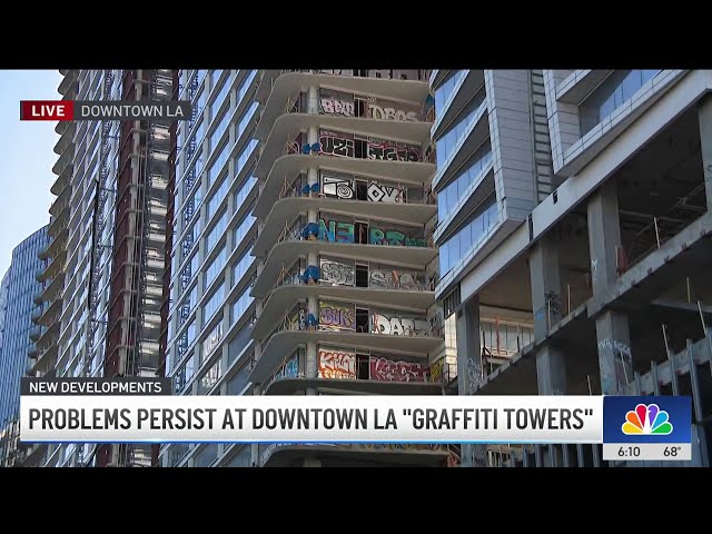 ⁣Problems persist at downtown LA’s ‘Graffiti Towers’