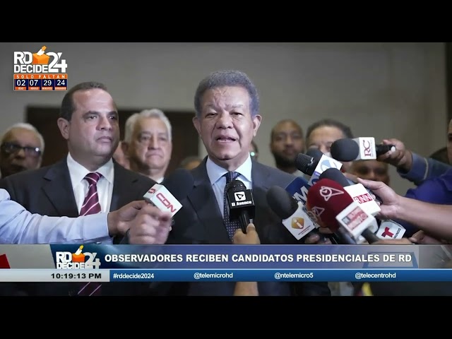 ⁣Observadores de OEA reciben candidatos presidenciales de RD